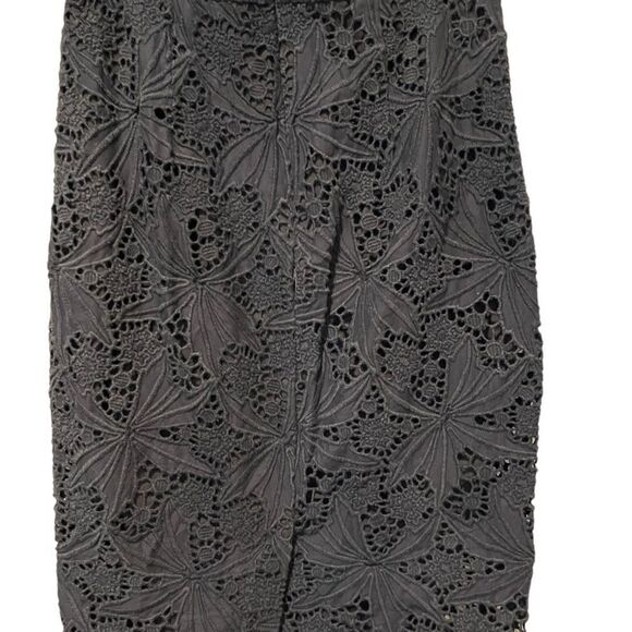 Halogen black laced/crochet midi pencil skirt - Picture 2 of 4